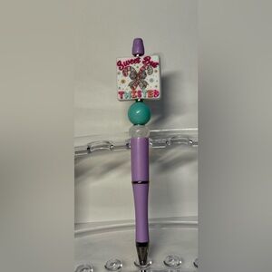 Beaded Purple Pen